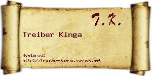 Treiber Kinga névjegykártya